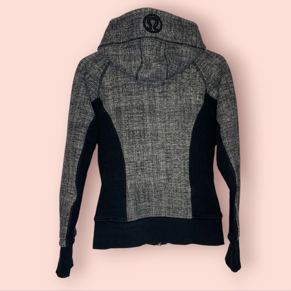 Lululemon Scuba Zip Hoodie Grey & Black, Size 6, Excellent Gently Used Condition - Picture 3 of 8